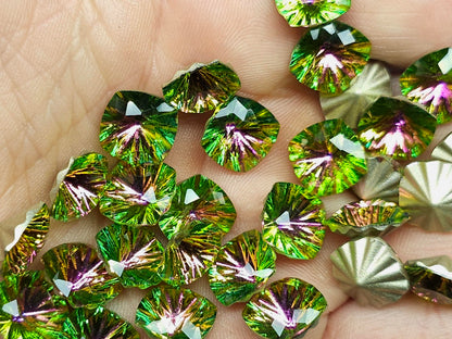 Glass crystal - square - 10 mm - Starburst rose garden