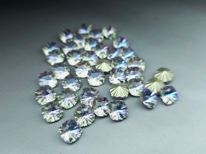 Glass crystal - square - 10 mm - Starburst - Lavender