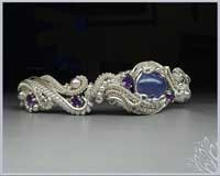 Silver & tanzanite heady bracelet