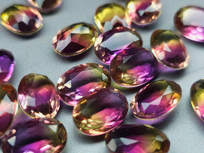 Glass crystal - Oval - 18 mm - pink clear ombre