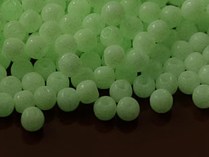 Fluorescent beads - green - round - 3 mm