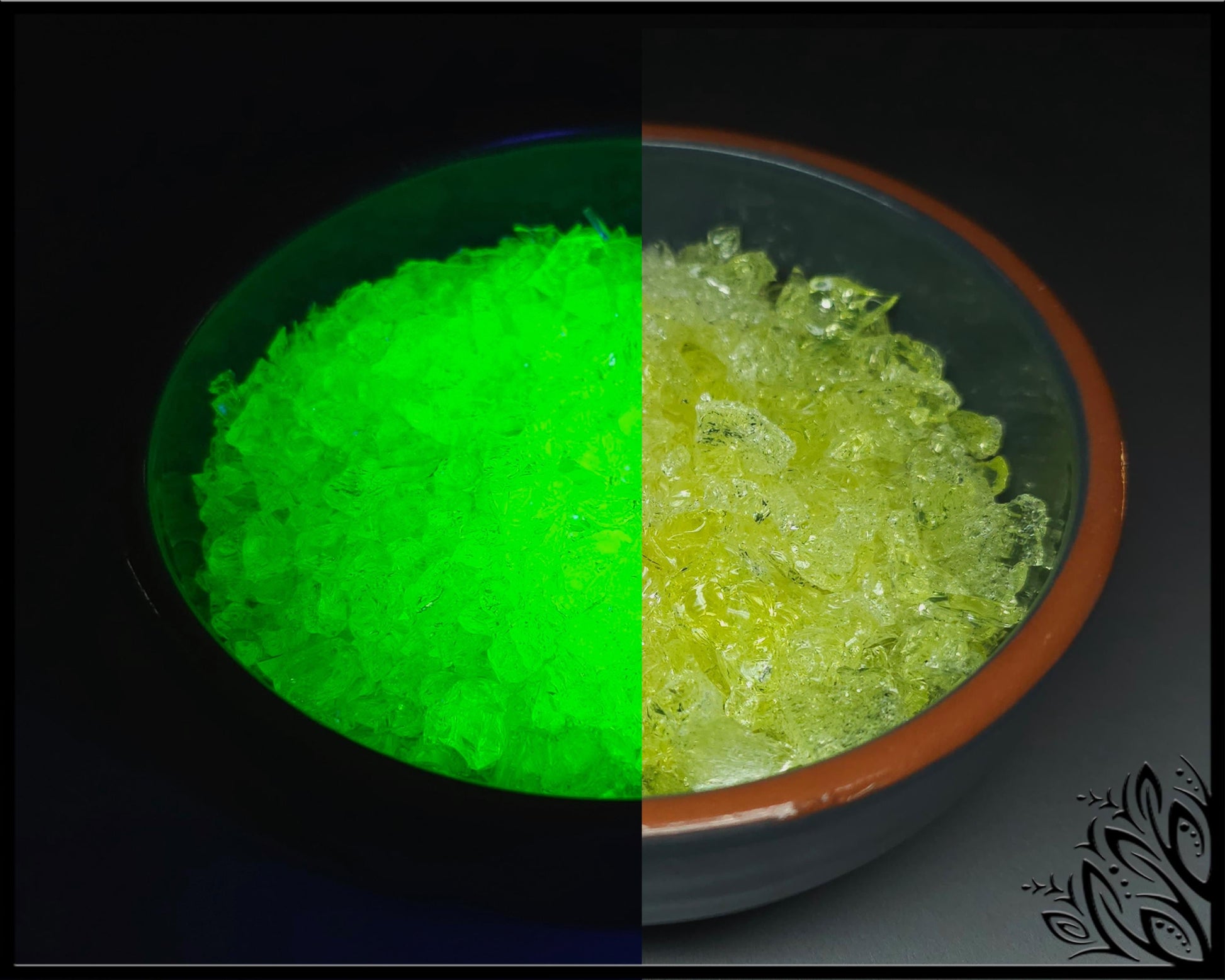 Uranium glass - crushed glass - 5g - 10g