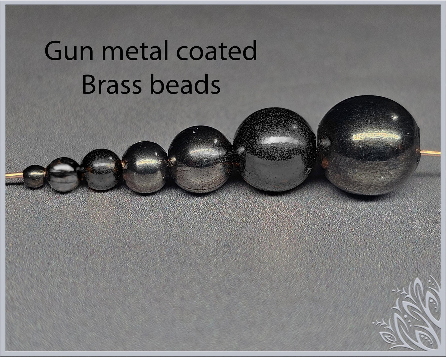 Gunmetal black beads