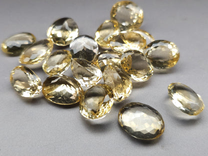 Citrine facted gemstone - oval - 16-17 mm