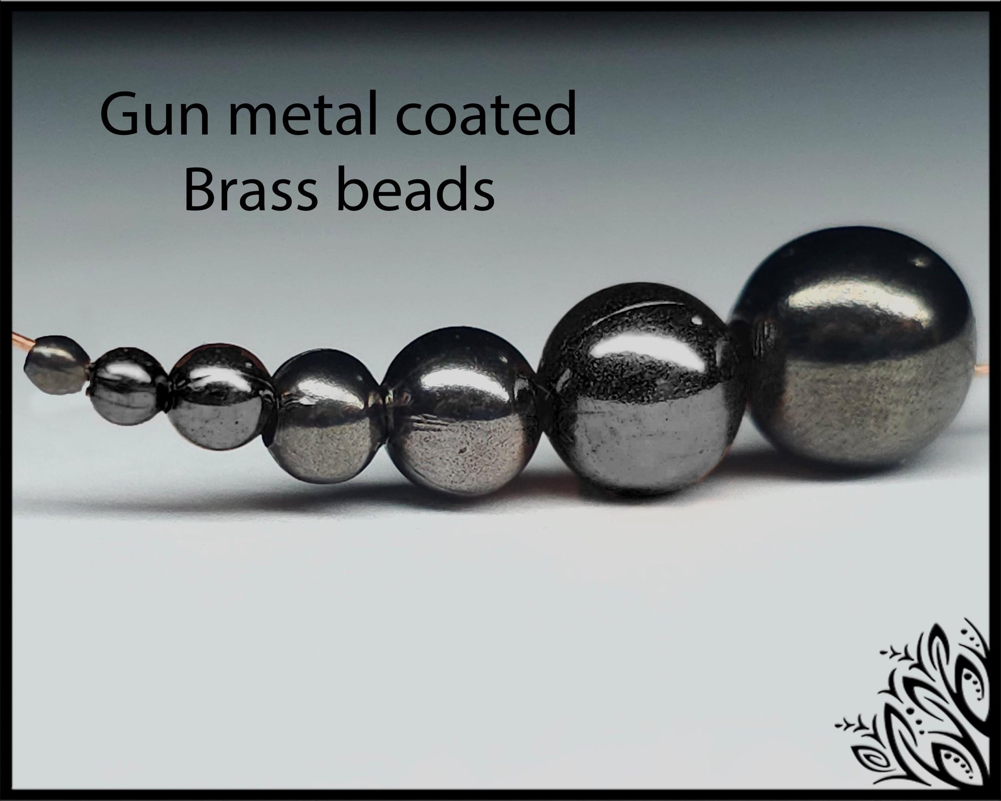 Gunmetal black beads