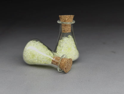 Uranium glass potion bottle fluted