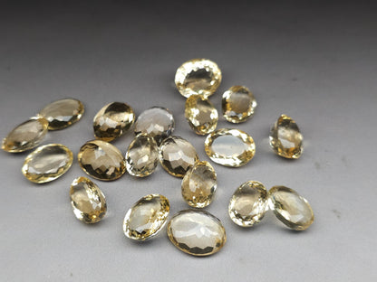 Citrine facted gemstone - oval - 16-17 mm