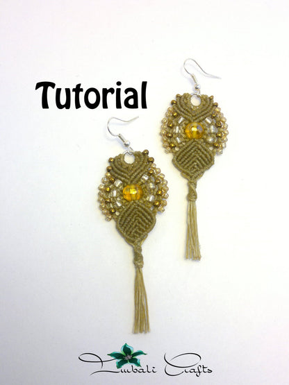 TUTORIAL - Micro Macrame Cleopatra Earrings