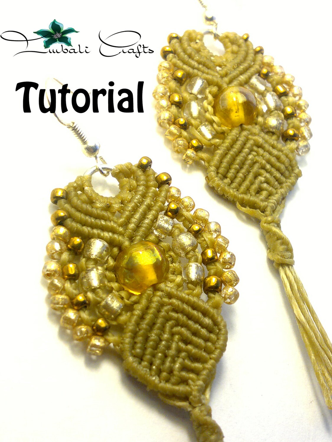 TUTORIAL - Micro Macrame Cleopatra Earrings