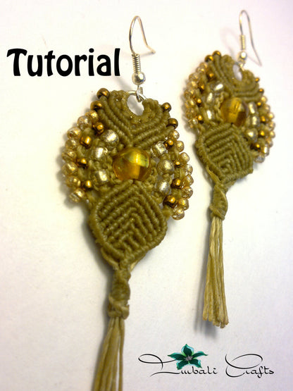 TUTORIAL - Micro Macrame Cleopatra Earrings