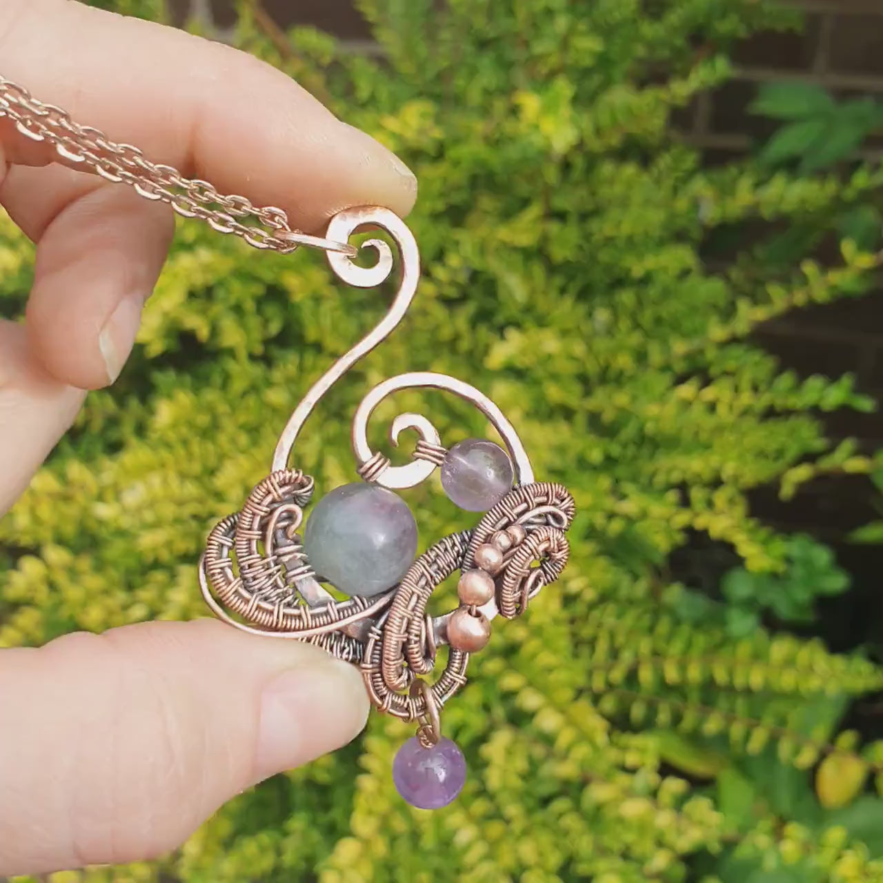 Kit + video tutorial - 'Galaxy' pendant - video tutorial - wire wrap tutorial - DIY jewellery