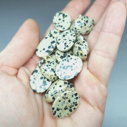 Dalmation jasper cabochon - oval - 20 mm