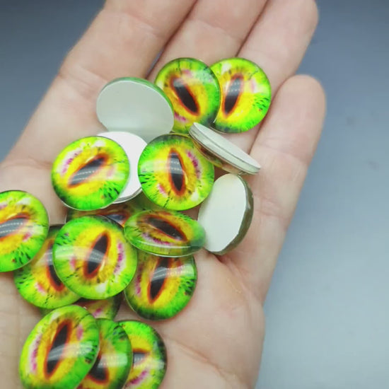 Dragon eye cabochon - 18 mm - Mystic yellow