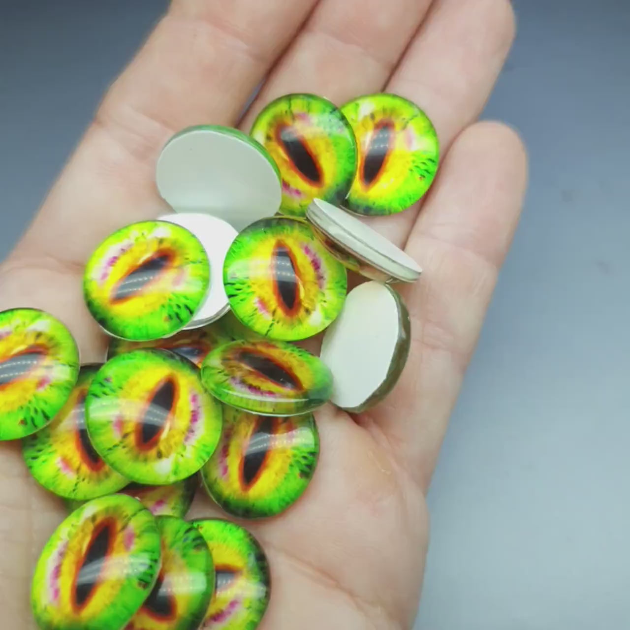 Dragon eye cabochon - 18 mm - Mystic yellow