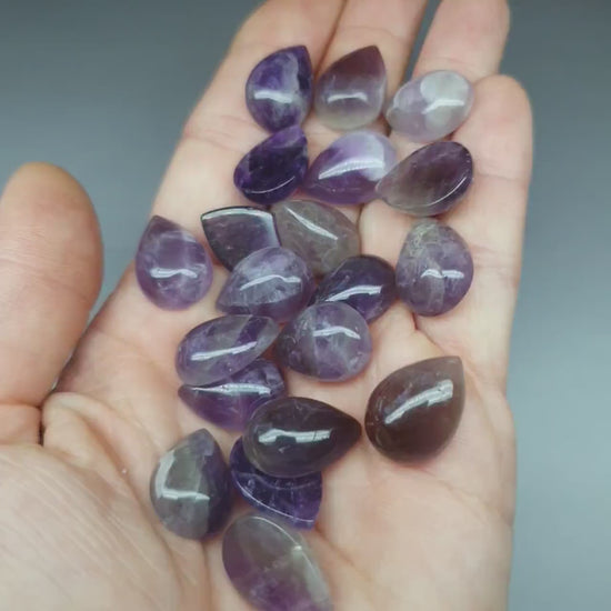 Amethyst cabochon - 18 mm - pear