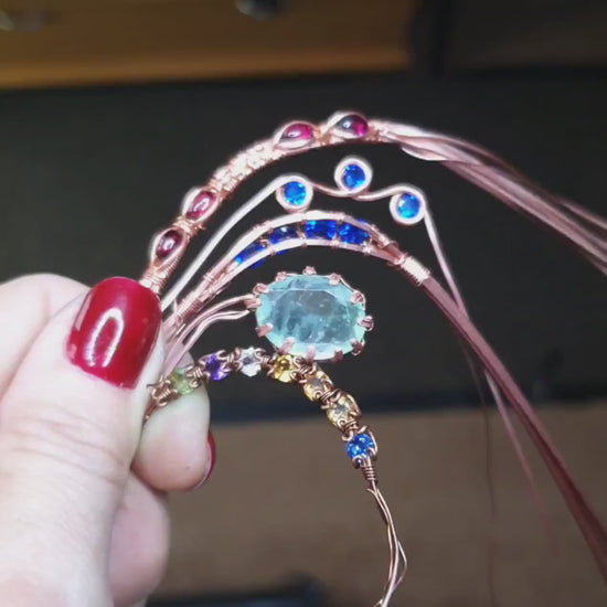 TUTORIAL - Weave library and faceted stone & cab setting techniques - wire wrap tutorial - DIY jewellery