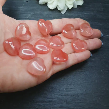 Cherry quartz heart - 20 mm