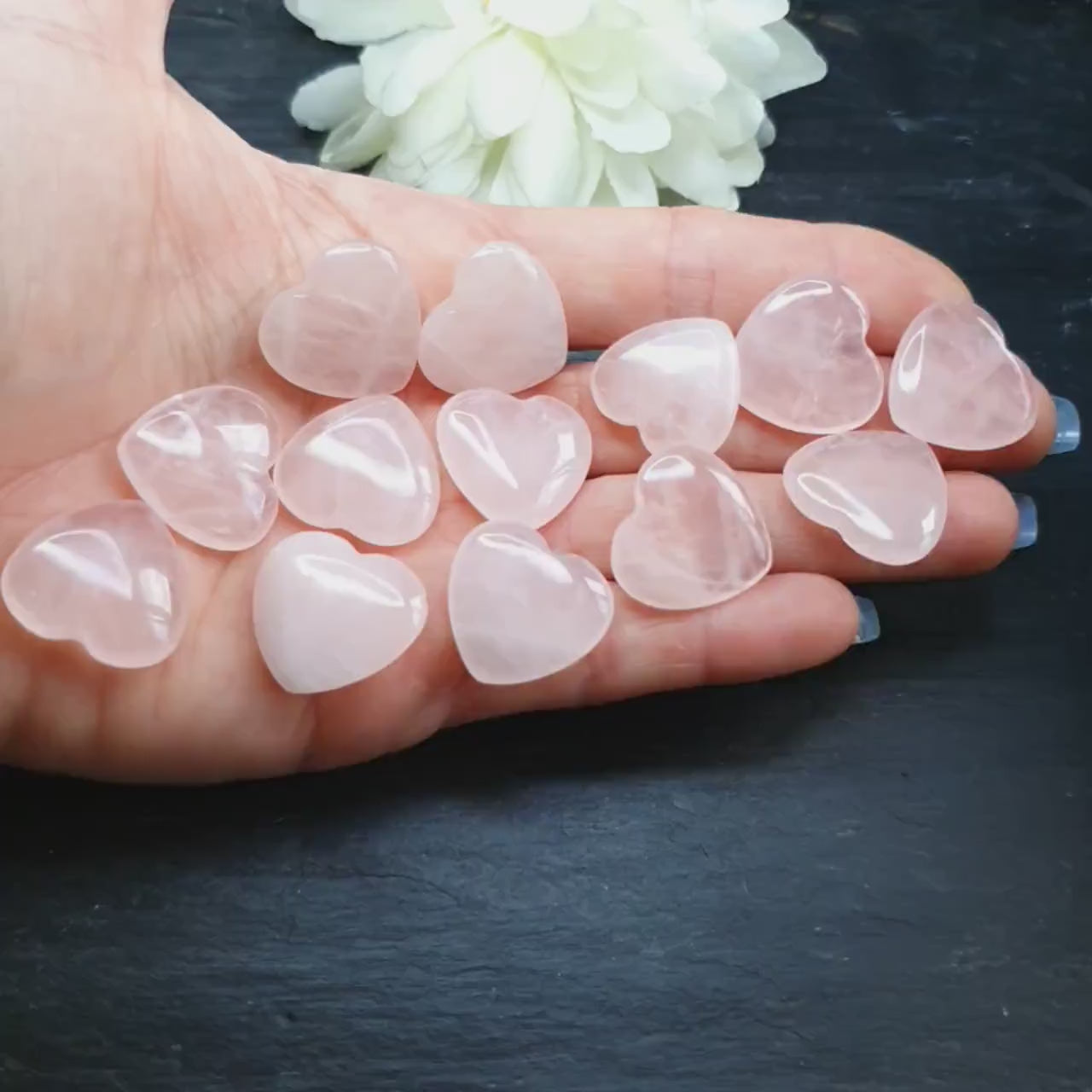 Rose quartz heart - 20 mm