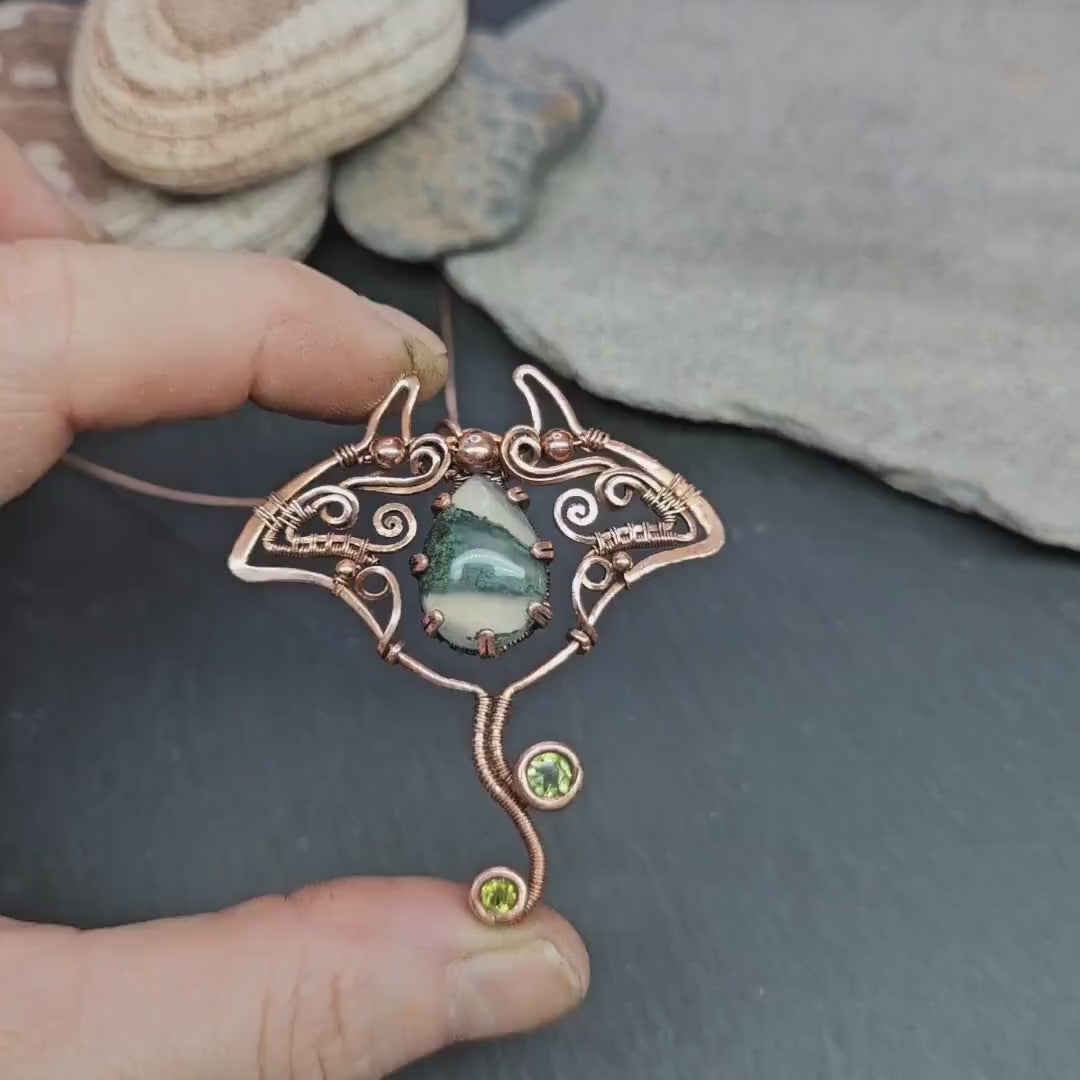 PDF Tutorial - Manta ray - wire weaving pattern - pendant tutorial - wire pendant