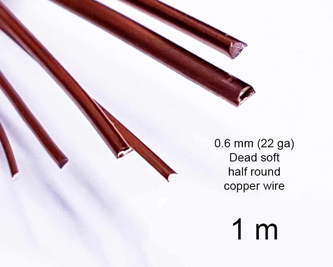 1 m 0.6 mm half round wire imbali crafts