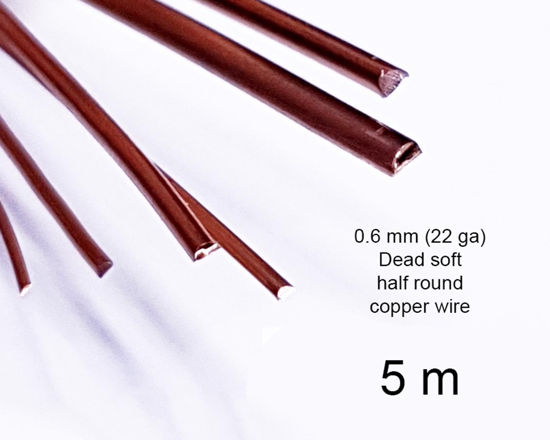 5 m 0.6 mm half round wire imbali crafts