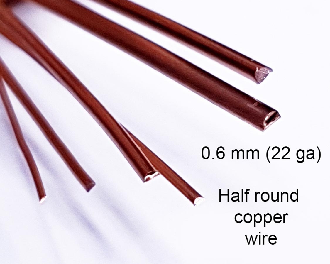 3 m 0.6 mm half round wire imbali crafts