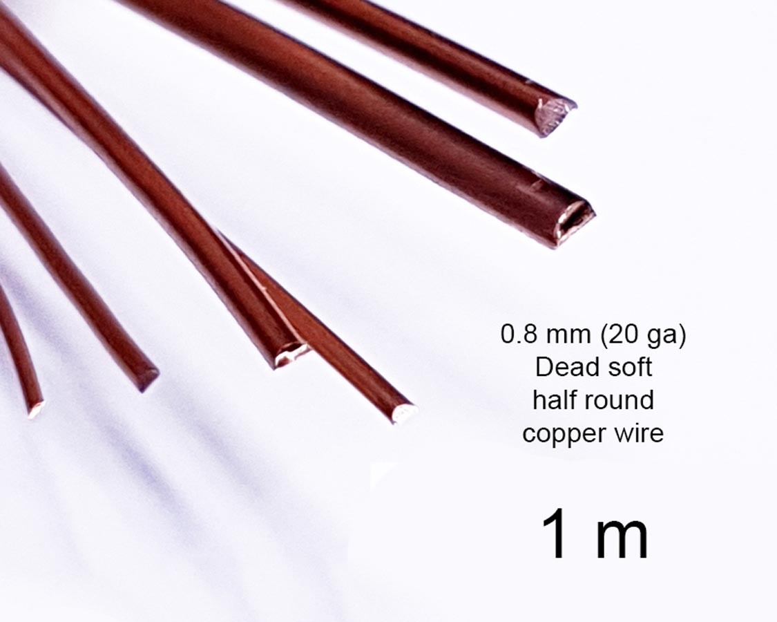 1 m 0.8 mm 20 ga half round wire imbali crafts