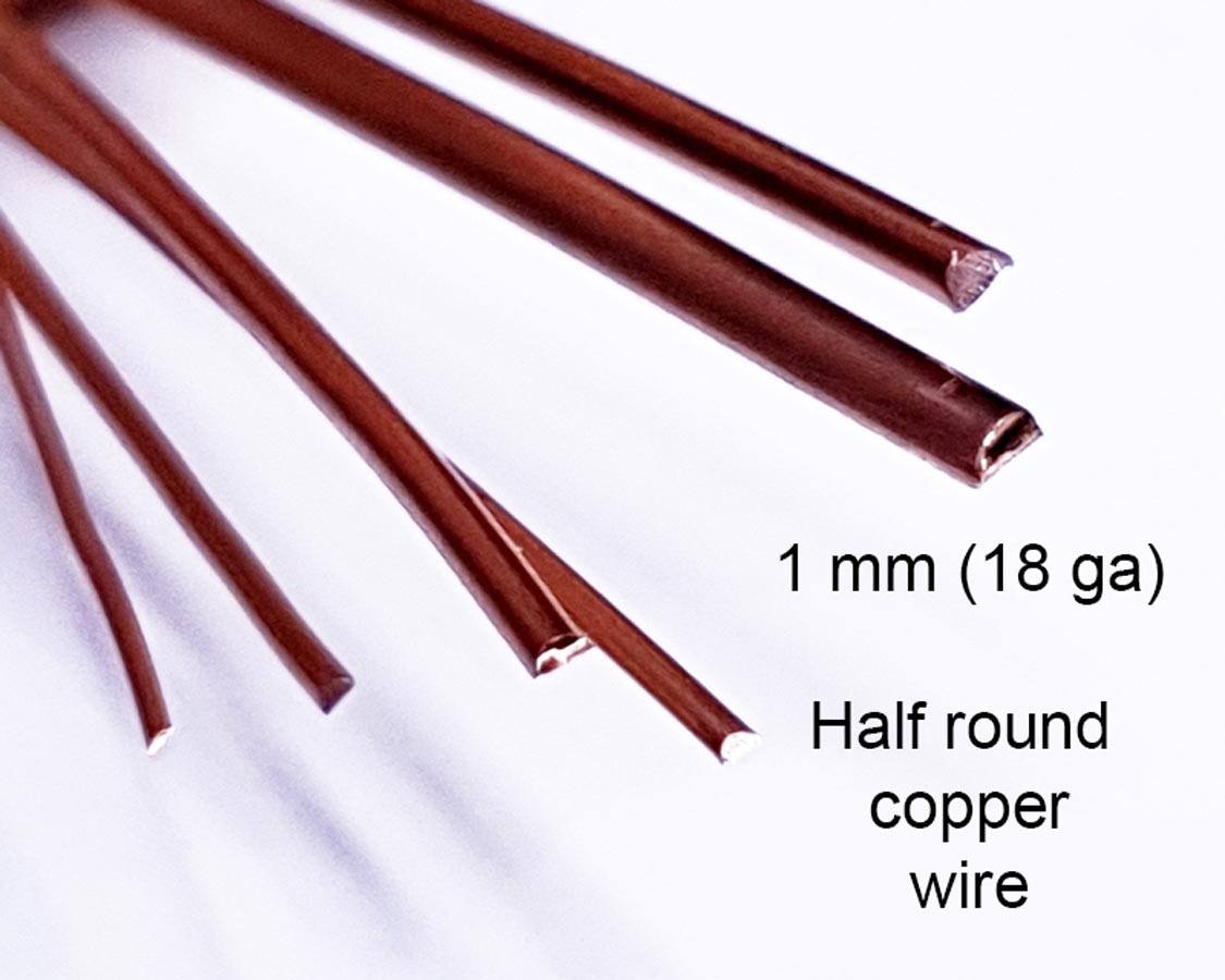 1 mm - 18 ga half round wire imbali crafts