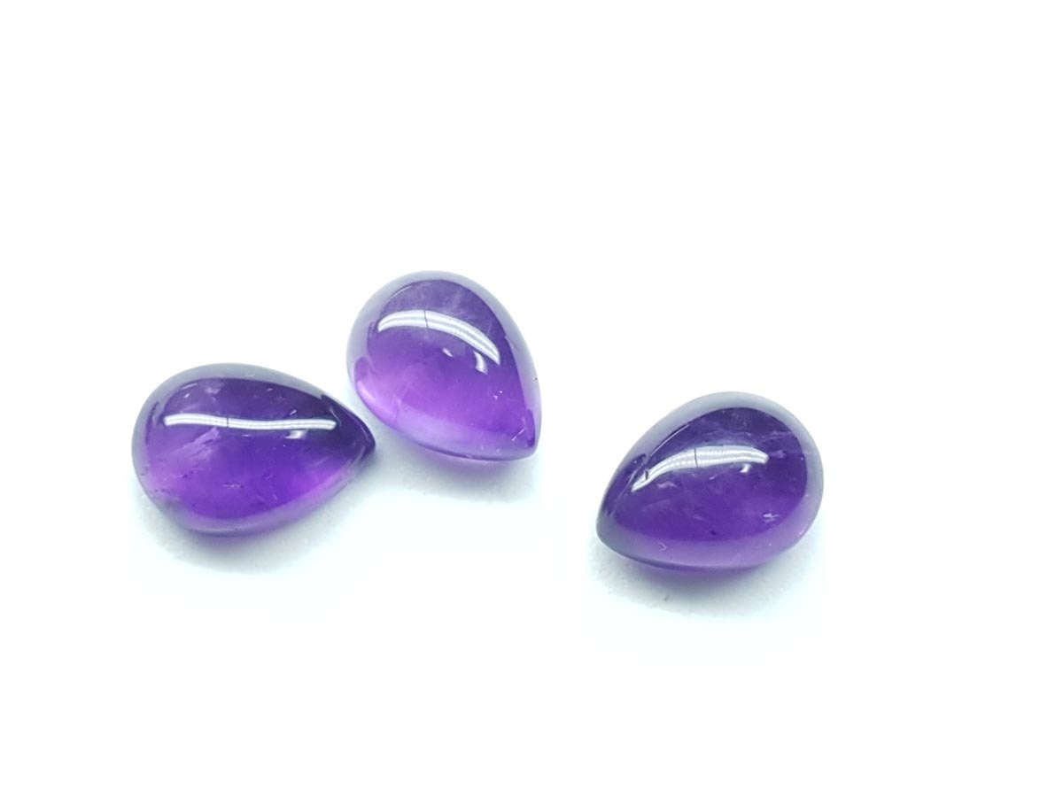 Amethyst - pear - 10 mm