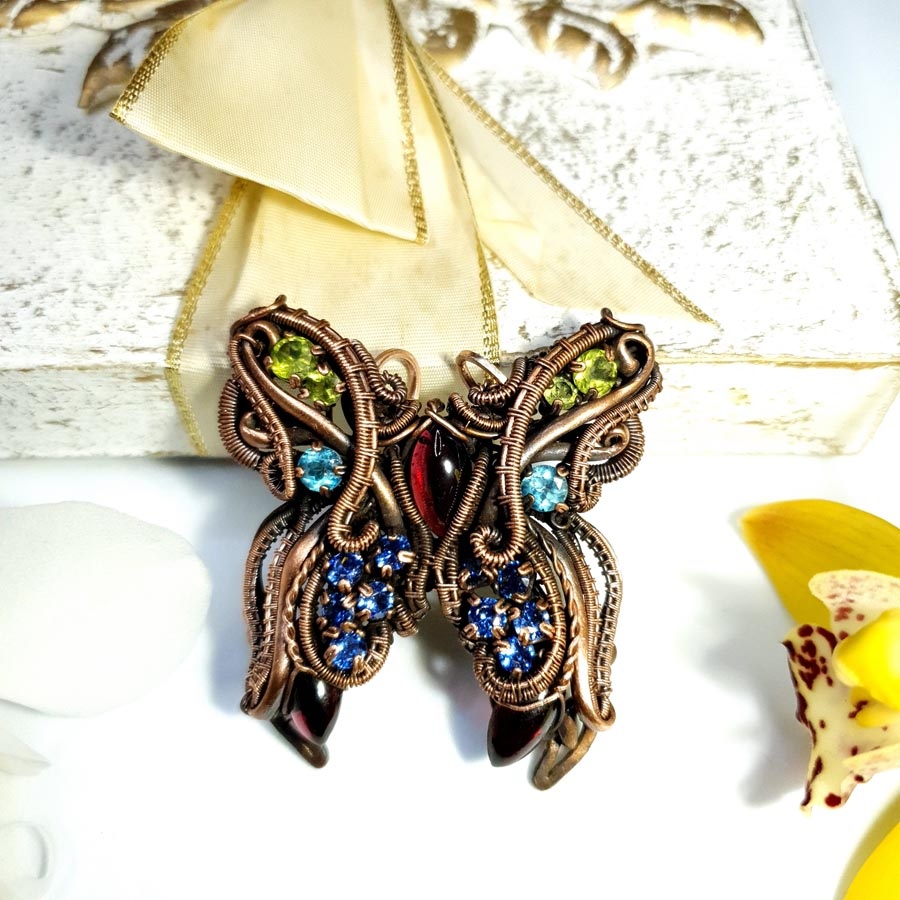 Butterfly heady pendant imbali crafts