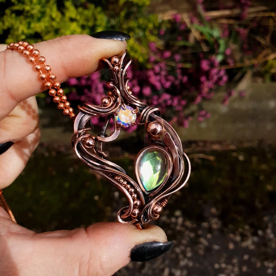 copper wire pendant Dali by imbali crafts8