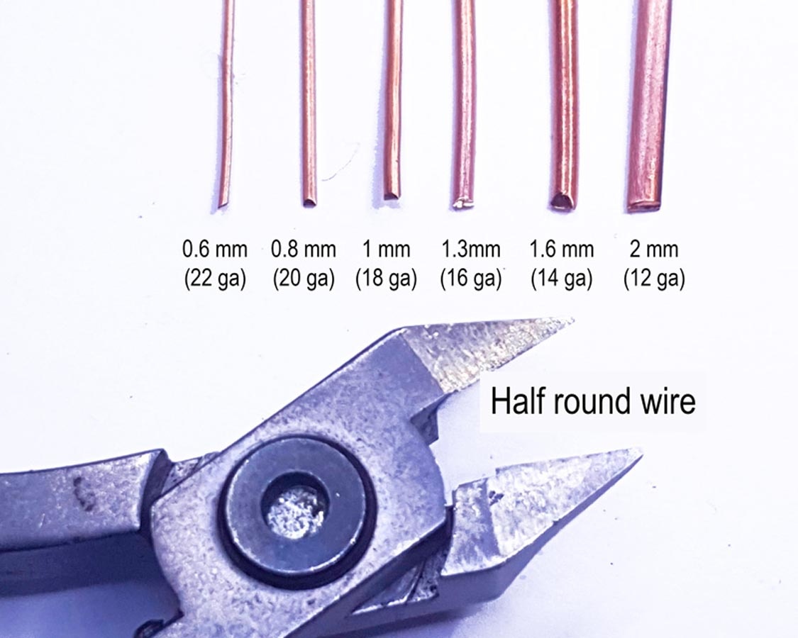 1 m 0.8 mm 20 ga half round wire imbali crafts