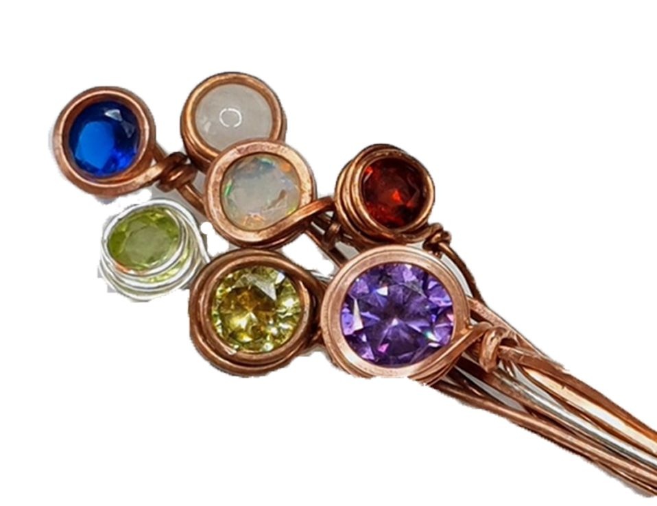 lollipop gemstone coil setting