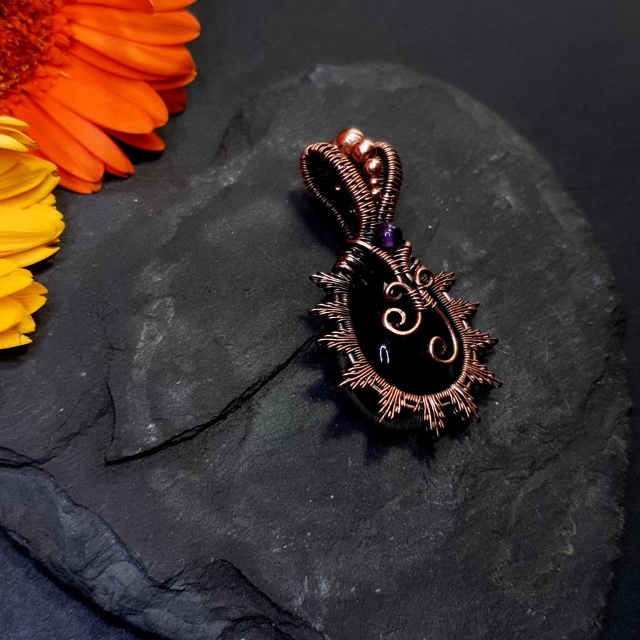 Sunburst spinel pendant imbali crafts