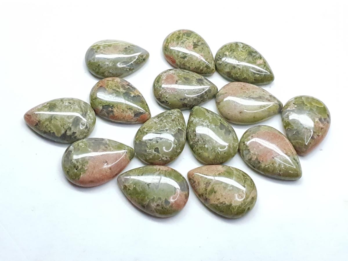 Unakite pear 25 mm imbali crafts